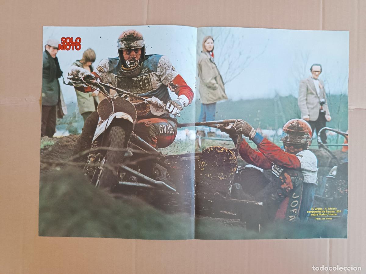 Cars and Motorcycles: POSTER REVISTA SOLO MOTO ACTUAL N&ordm; 6 A&Ntilde;O 1975. R. GROGG Y A GRABER. NORTON/HONDA