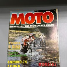 Coches y Motocicletas: MOTO. MENSUAL DE MOTOCICLISMO. Nº 1. OCTUBRE DE 1977. 100 PAGS. CON PÓSTER. LEER SUMARIO. VER. Lote 366190816