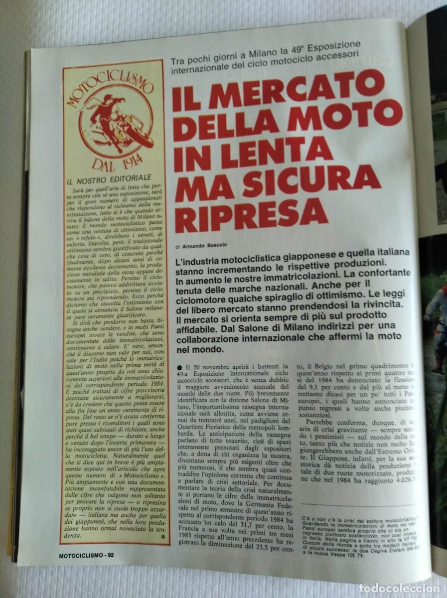Carros e motociclos: MOTOCICLISMO. ITALIA. N&ordm; 11. A&Ntilde;O 1985. PROVE: GILERA NGR 250. MALAGUTI MFX 50. SALONE DI MILA.. LEER