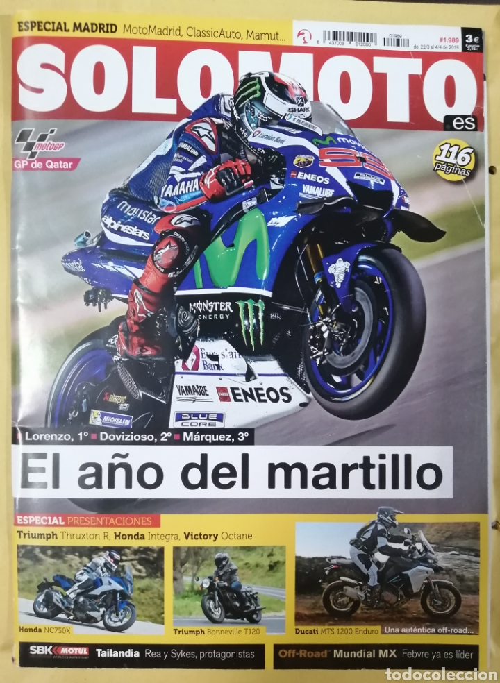 Cars and Motorcycles: REVISTA SOLO MOTO Del 22/3 al 4/4 2016
