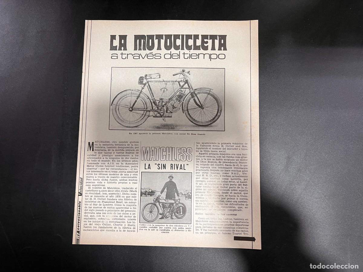 Voitures et Motocyclettes: LA MOTOCICLETA A TRAV&Eacute;S DEL TIEMPO. MATCHLESS. COLECCIONABLE VELOCIDAD. VER FOTOS