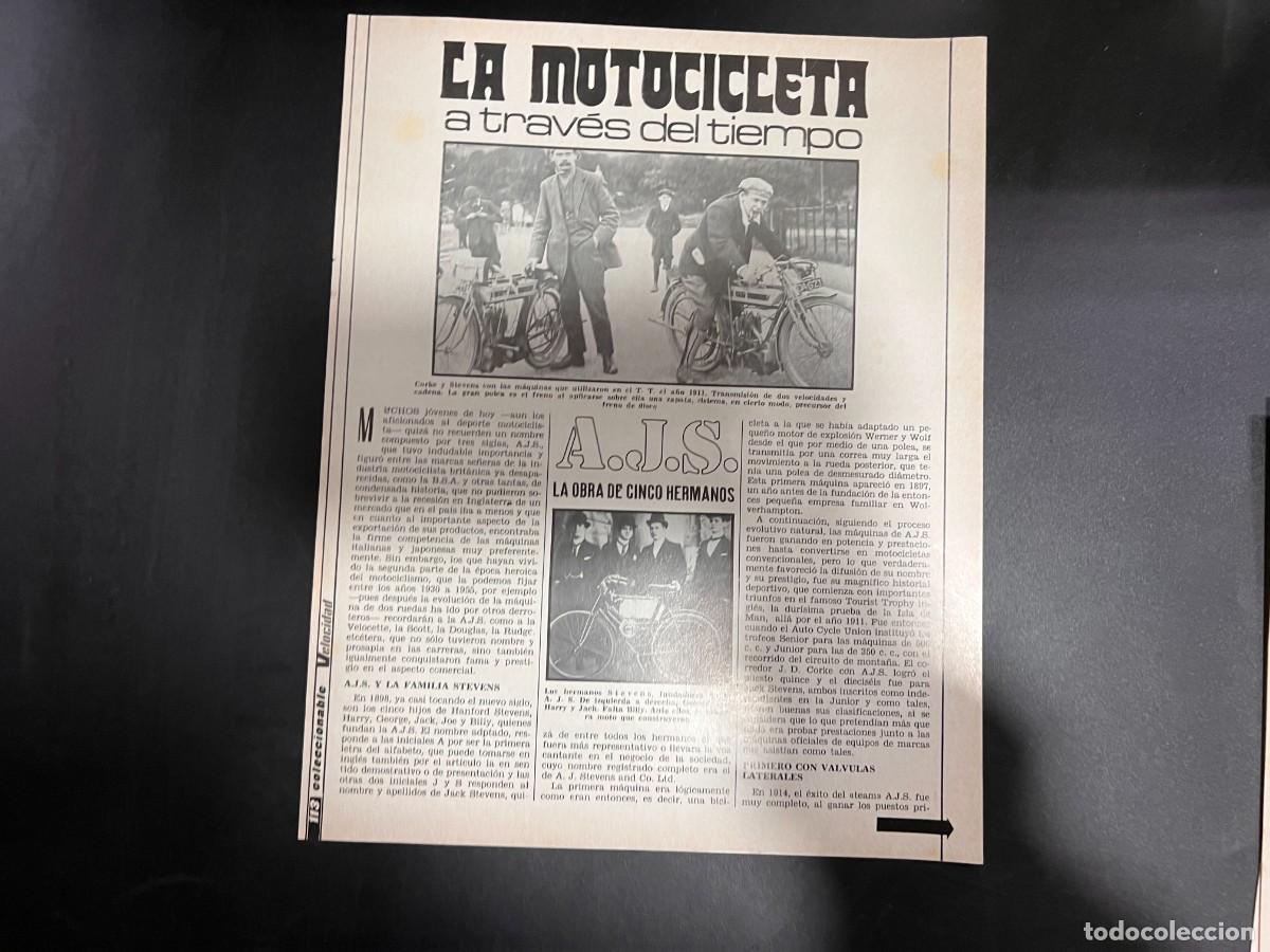 Voitures et Motocyclettes: LA MOTOCICLETA A TRAV&Eacute;S DEL TIEMPO. A.J.S. COLECCIONABLE VELOCIDAD. VER FOTOS