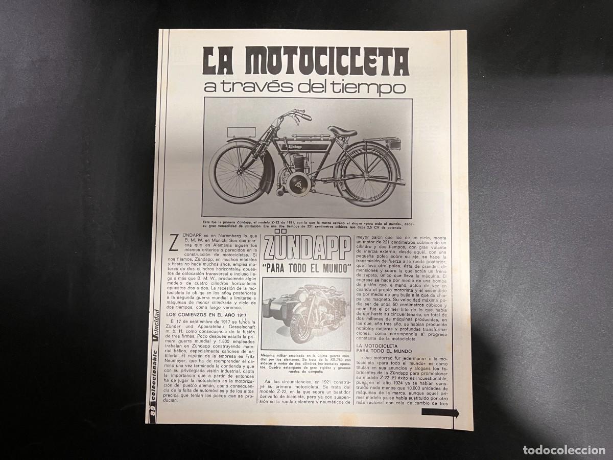 Voitures et Motocyclettes: LA MOTOCICLETA A TRAV&Eacute;S DEL TIEMPO. Z&Uuml;NDAPP. COLECCIONABLE VELOCIDAD. VER FOTOS