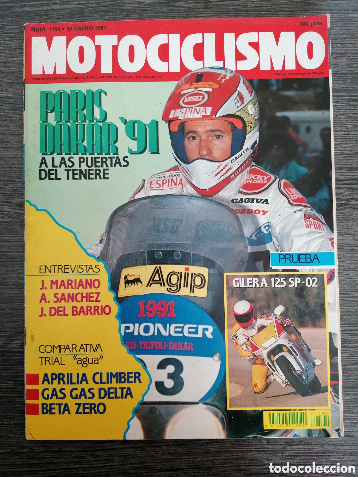 Voitures et Motocyclettes: MOTOCICLISMO 1194 1991 GILERA 125 SP-02, APRILIA CLIMBER, GAS GAS DELTA, BETA ZERO, DEL BARRIO