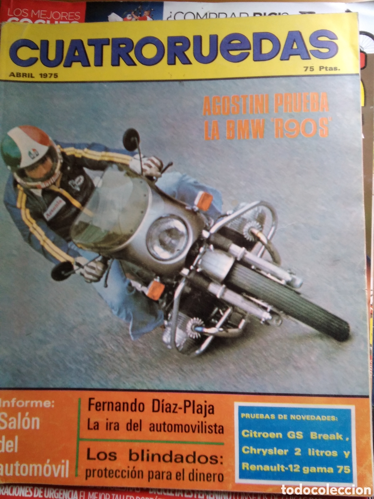 Voitures et Motocyclettes: Cuatro ruedas revista motos 1975 abril