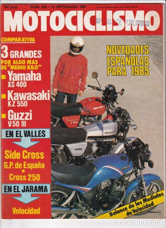 Voitures et Motocyclettes: REVISTA MOTOCICLISMO N&ordm; 869 A&Ntilde;O 1984.
