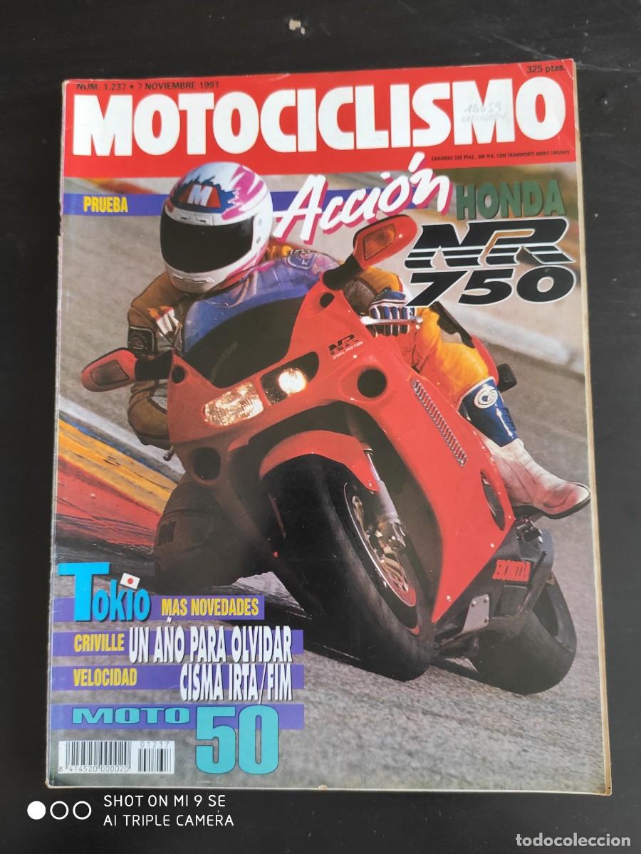 Automobili e Motociclette: MOTOCICLISMO. N&ordm; 1327. A&Ntilde;O 1991. PRUEBA: HONDA NR 750. CONGRESO DE LA FIM. NACIONAL DE VELOCI.. LEER