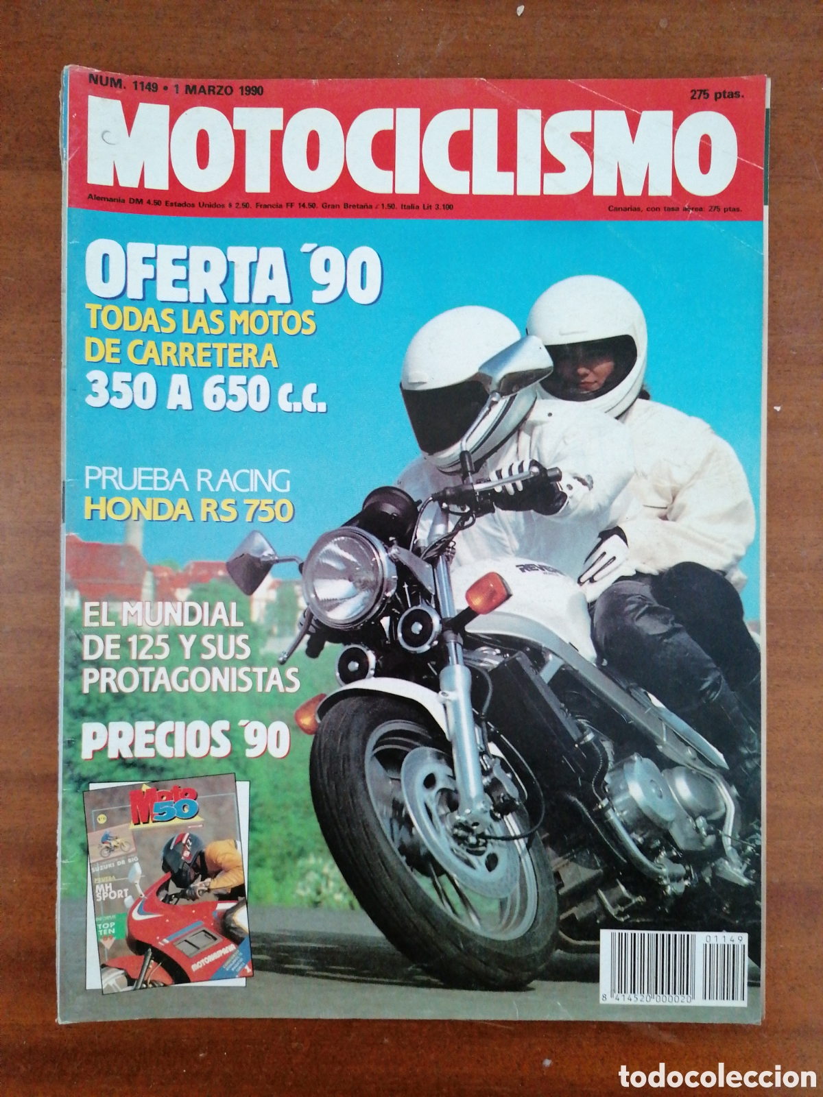 Coches y Motocicletas: MOTOCICLISMO 1149 1990 HONDA RS 750, IGNASI VERNEDA, SUZUKI DR 50 BIG, MOTOR HISPANIA SPORT-1