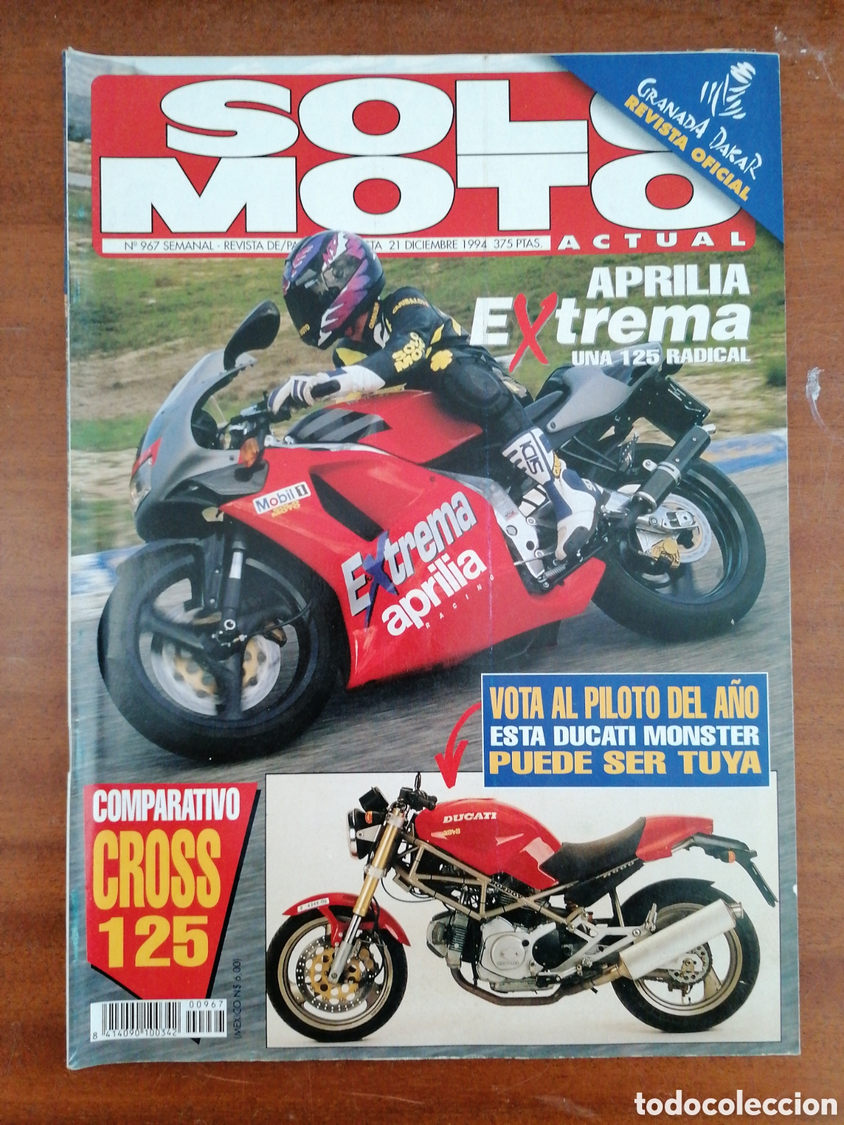 Voitures et Motocyclettes: SOLO MOTO ACTUAL 967 1994 APRILIA EXTREMA 125, MECATECNO 95, HONDA SFX, CRIST&Oacute;BAL CONESA