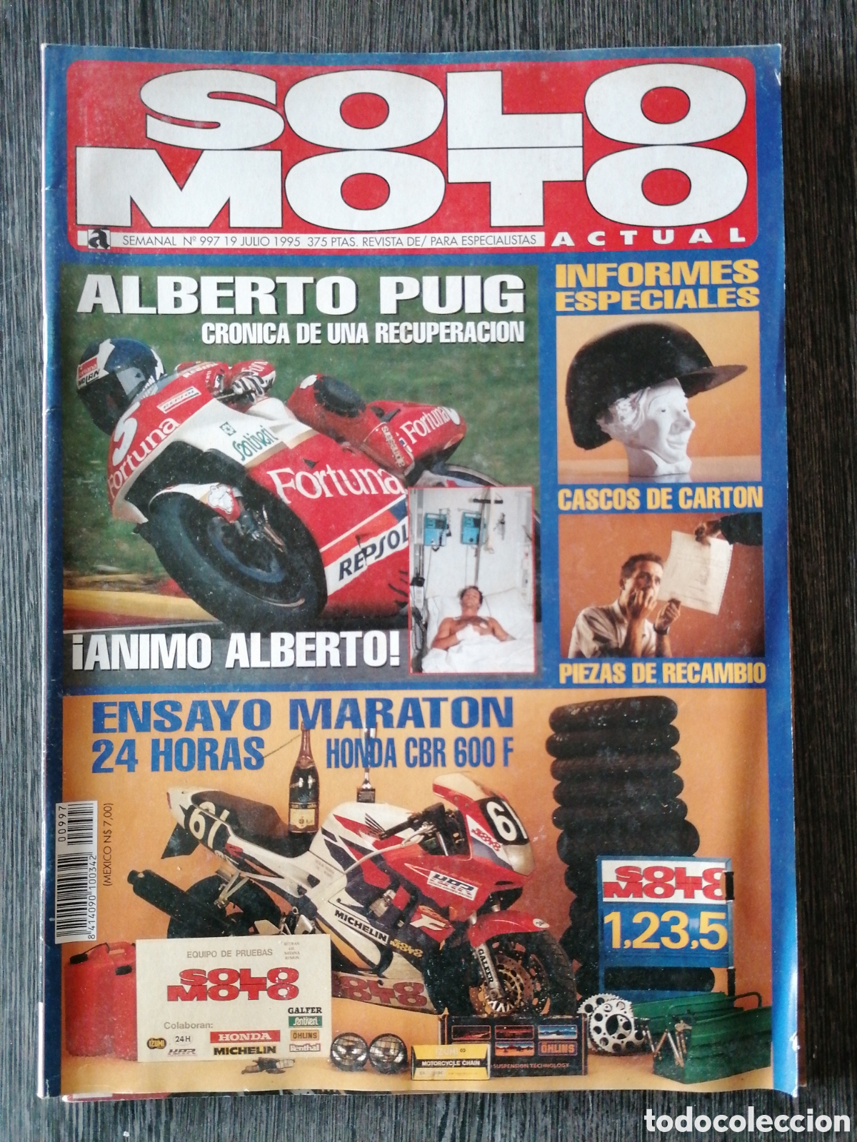 Voitures et Motocyclettes: SOLO MOTO ACTUAL 997 1995 HONDA CBR 600F, ALBERTO PUIG, SIXTO HEREDIA