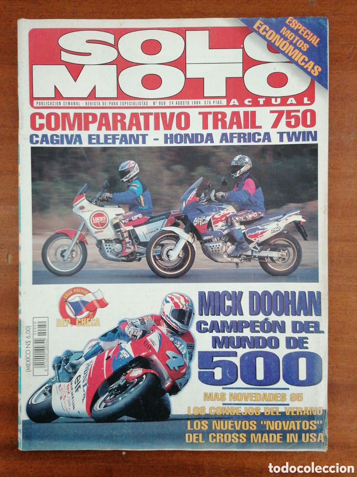 Autos und Motorr&auml;der: SOLO MOTO ACTUAL 950 1994 CAGIVA ELEFANT, HONDA AFRICA TWIN, LORIS CAPIROSSI, KTM 2-T, SUZUKI GS 500