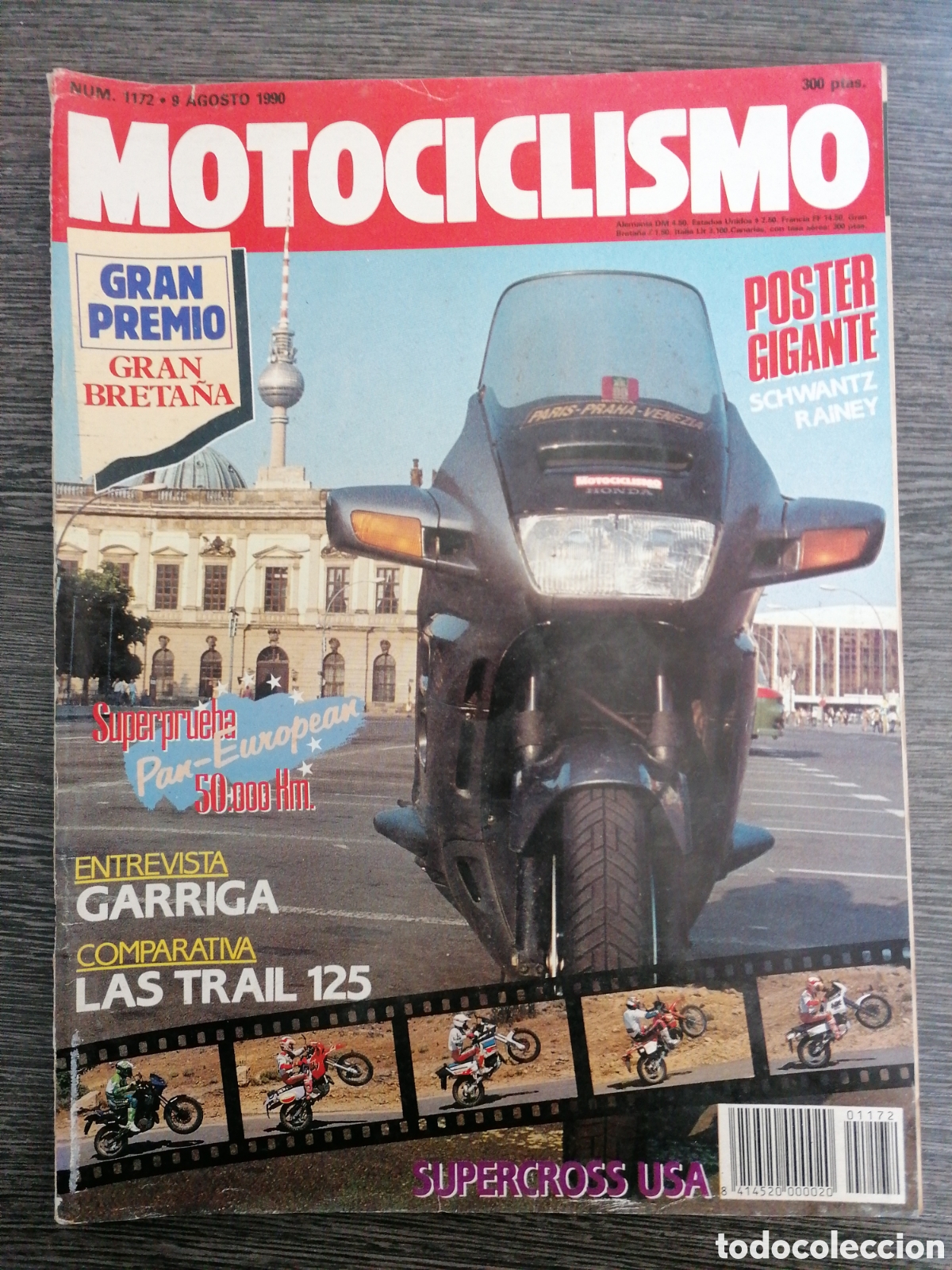 Cars and Motorcycles: MOTOCICLISMO 1172 1990 HONDA PAN-EUROPEA, JUAN GARRIGA, APRILIA TUAREG, PEGASO, CAGIVA TAMANACO