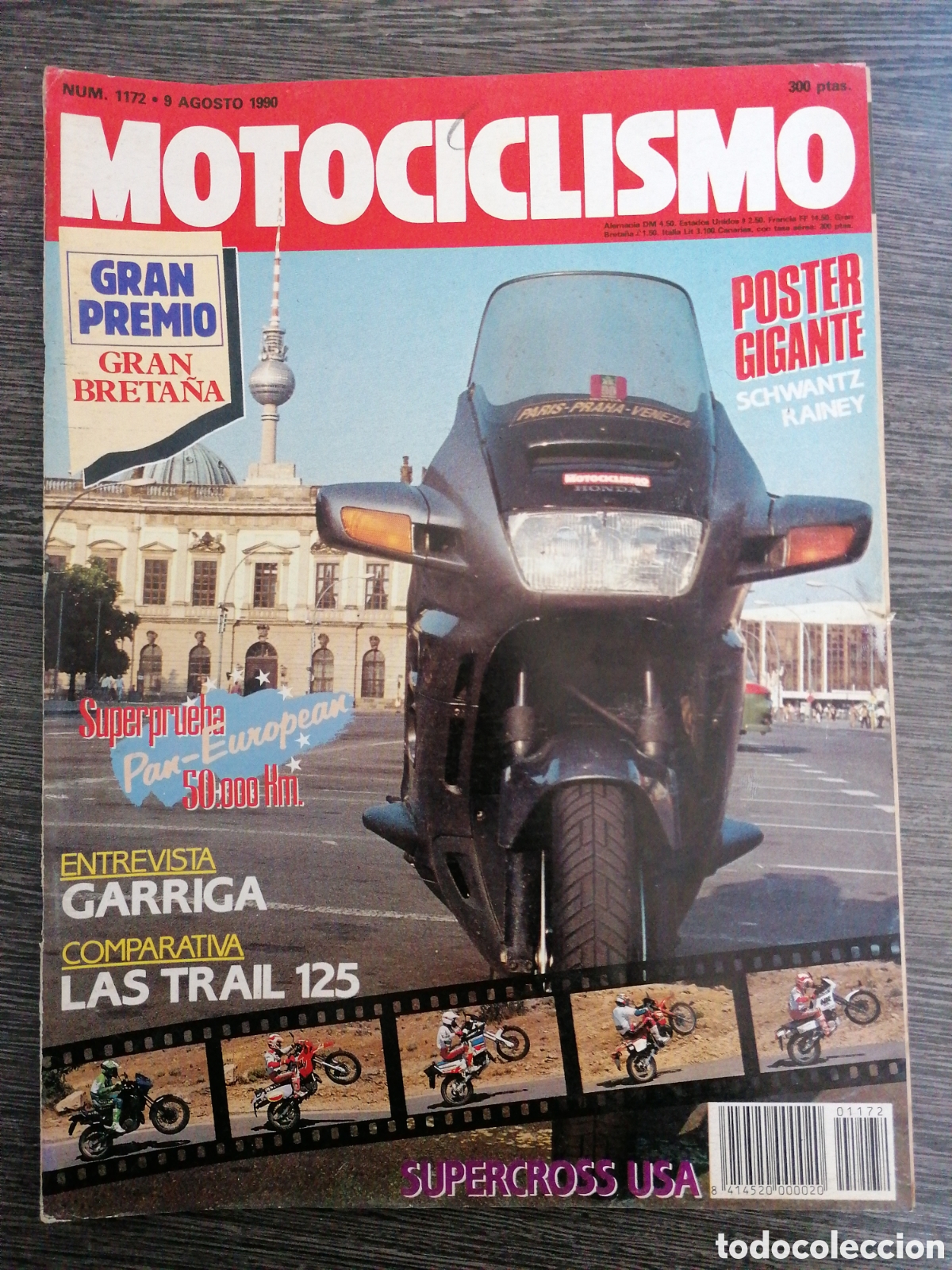 Cars and Motorcycles: MOTOCICLISMO 1172 1990 HONDA PAN-EUROPEA, JUAN GARRIGA, APRILIA TUAREG, PEGASO, CAGIVA TAMANACO