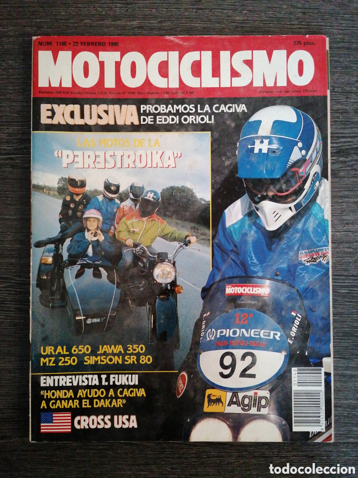 Autos und Motorr&auml;der: MOTOCICLISMO 1148 1990 KTM GS 250, GILERA SP 01. CAGIVA 900, TAKEO FUKUI, JULIAN MIRALLES