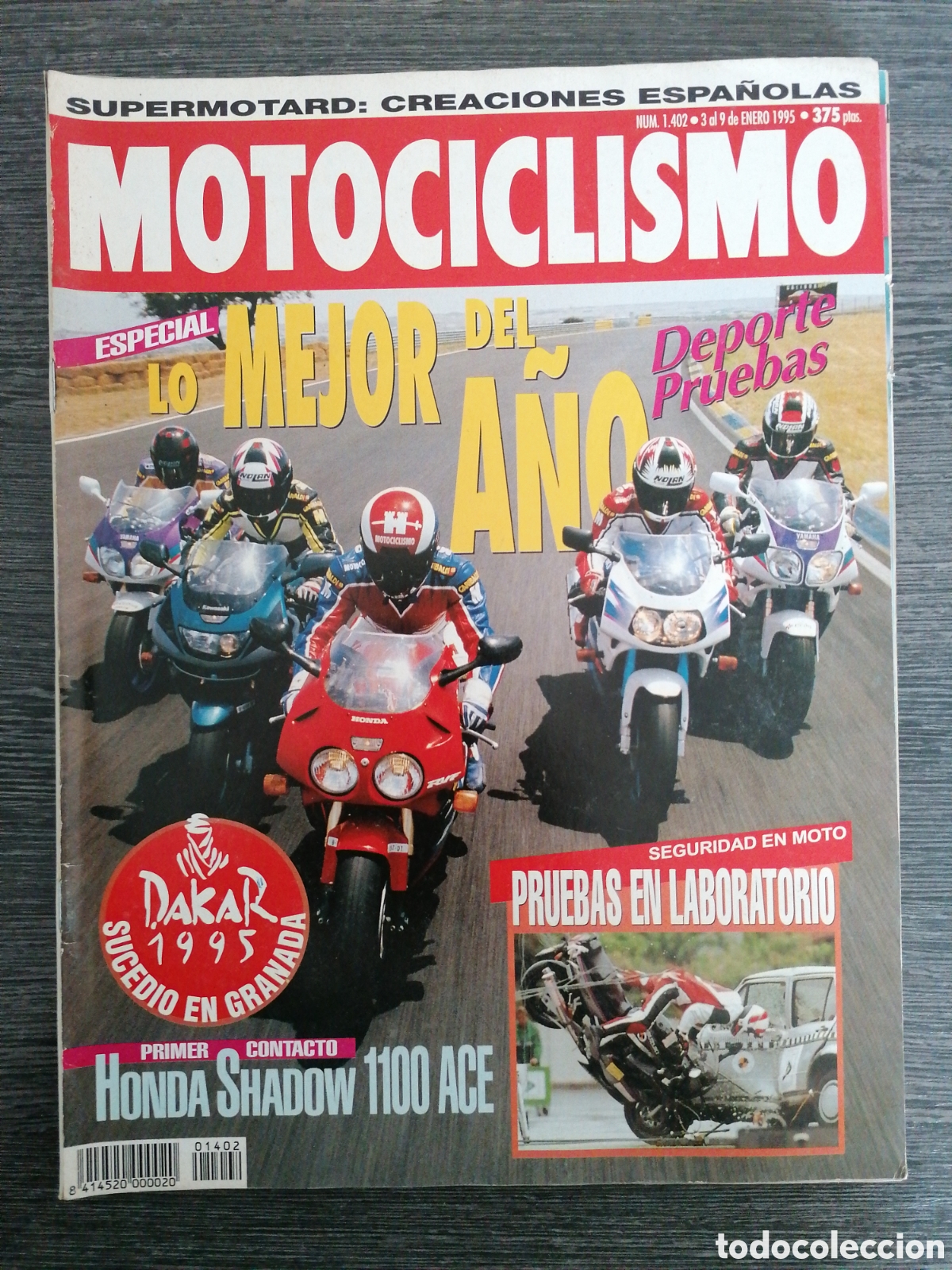 Voitures et Motocyclettes: MOTOCICLISMO 1402 1995 HONDA VT 1100 SHADOW / SUPERMOTARD / HONDA RC 45 AARON SLIGHT