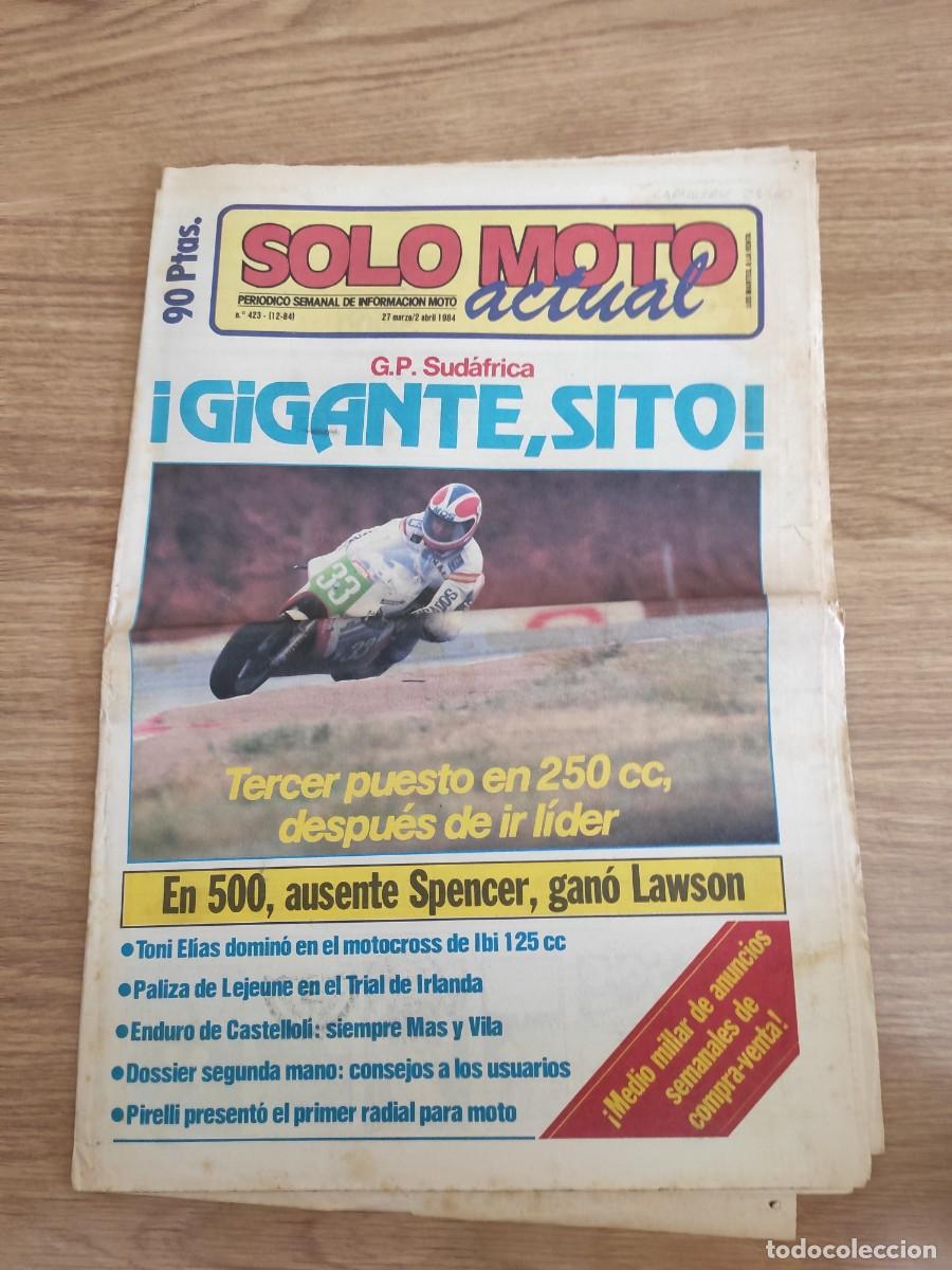 Voitures et Motocyclettes: PERI&Oacute;DICO SOLO MOTO ACTUAL. N&ordm; 423. A&Ntilde;O 1984. GRAN PREMIO DE SUD&Aacute;FRICA. CAMPEONATO DE ESPA.. LEER
