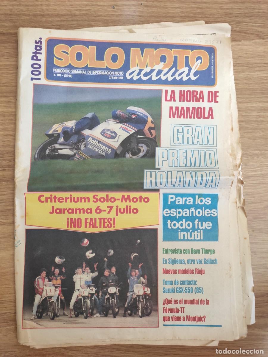 Autos und Motorr&auml;der: PERI&Oacute;DICO SOLO MOTO ACTUAL. N&ordm; 488. A&Ntilde;O 1985. GRAN PREMIO DE HOLANDA. DAVE THORPE, EL T.. LEER