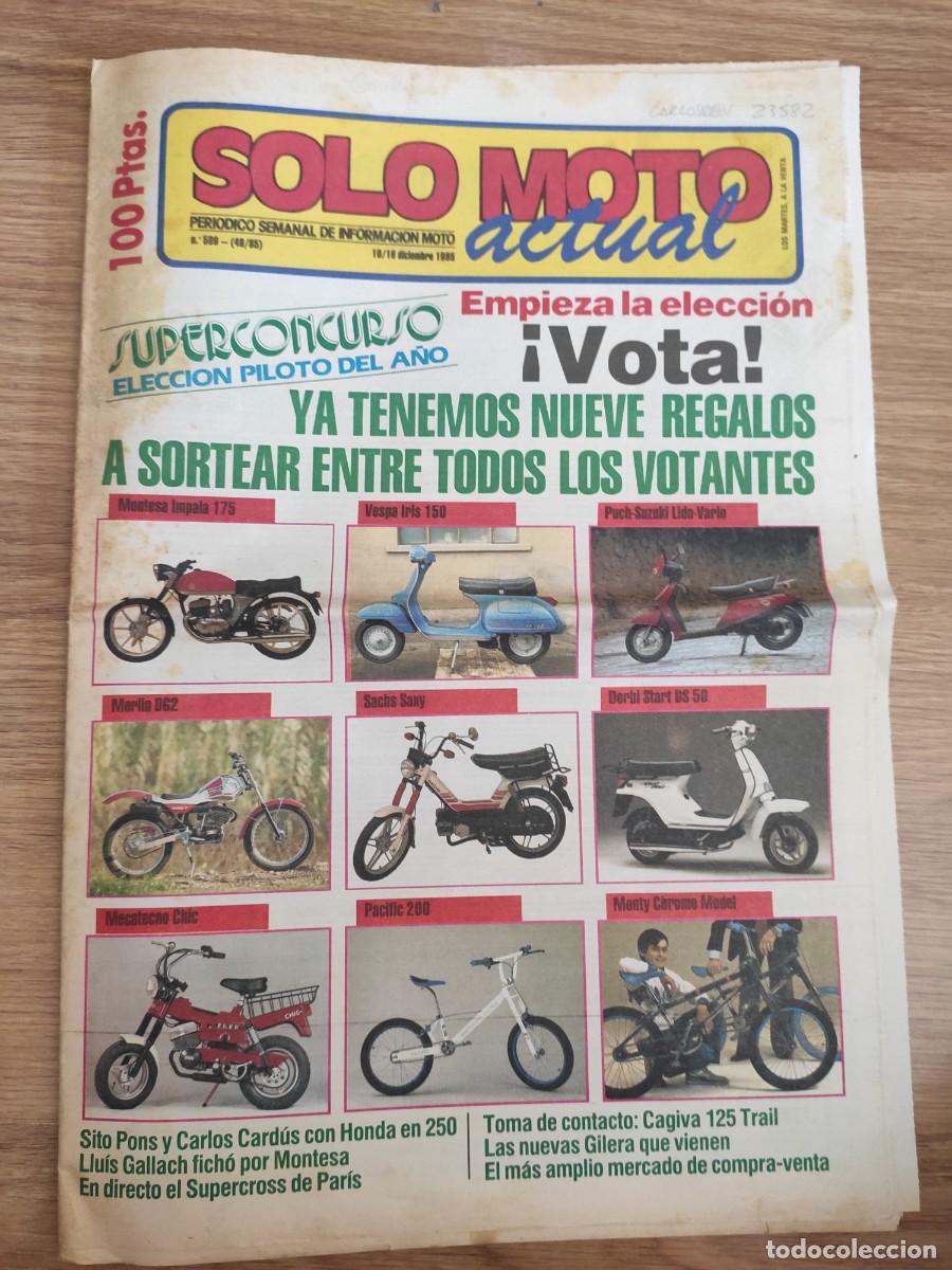 Autos und Motorr&auml;der: PERI&Oacute;DICO SOLO MOTO ACTUAL. N&ordm; 509. A&Ntilde;O 1985. ELECCI&Oacute;N DE PILOTO DEL A&Ntilde;O. SCHREIBER HAR&Aacute; EL .. LEER