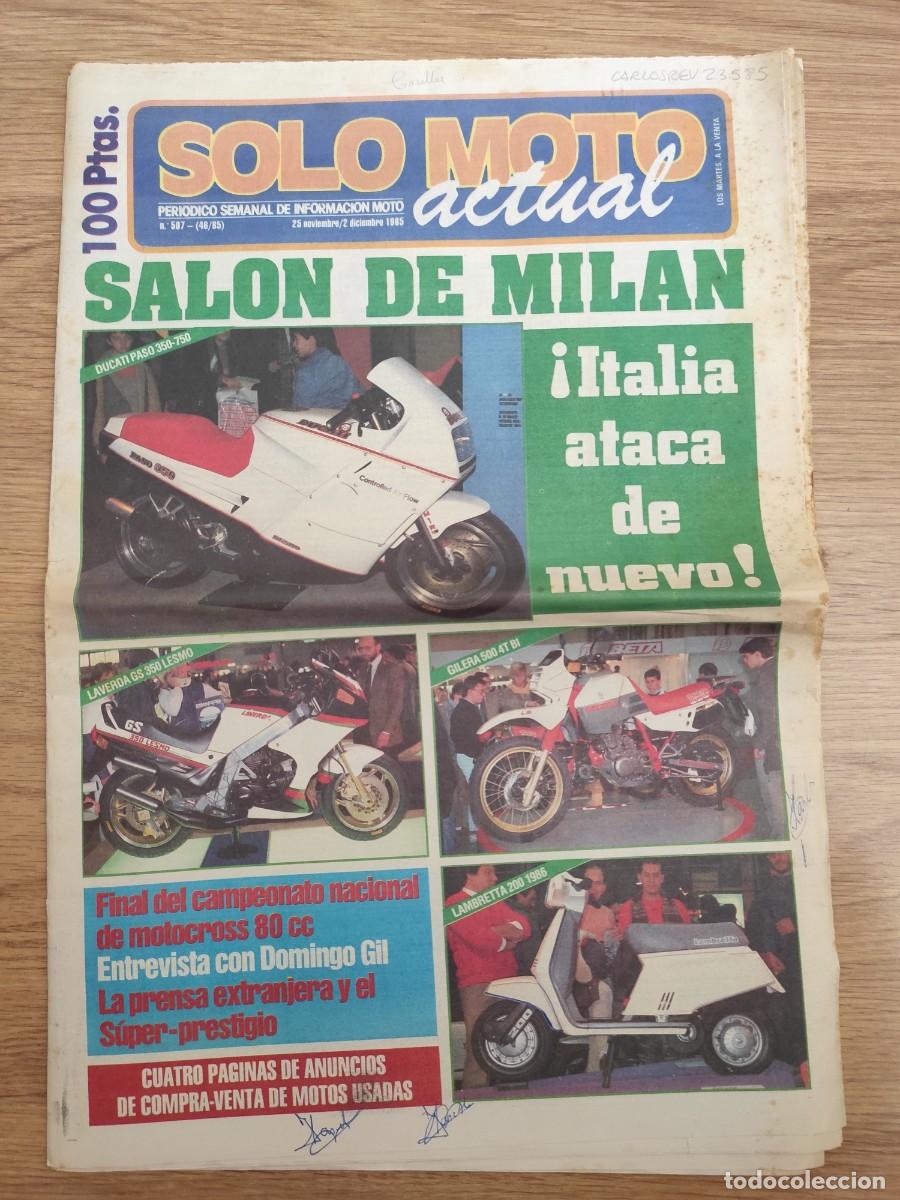 Autos und Motorr&auml;der: PERI&Oacute;DICO SOLO MOTO ACTUAL. N&ordm; 507. A&Ntilde;O 1985. SAL&Oacute;N DE MIL&Aacute;N. WEEKEND CON FAMILIA KINIGADN.. LEER