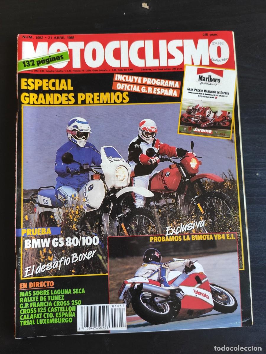 Automobili e Motociclette: MOTOCICLISMO. N&ordm; 1.052. A&Ntilde;O 1988. PRUEBA: BIMOTA YB4 E.I. ESPECIAL GRANDES PREMIOS. RALLY DE .. LEER