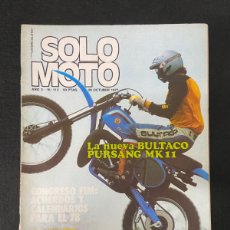 Coches y Motocicletas: REVISTA SOLO MOTO AÑO 3 NÚMERO 113 28 OCTUBRE 1977 BULTACO PURSANG PÓSTER BENJAMIN GRAU VER SUMARIO