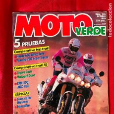 Coches y Motocicletas: REVISTA MOTO VERDE Nº 135 AÑO 1989. COMPARATIVA: HONDA XRV 650 AFRICA TWIN Y YAMAHA XTZ 750 SUPOER
