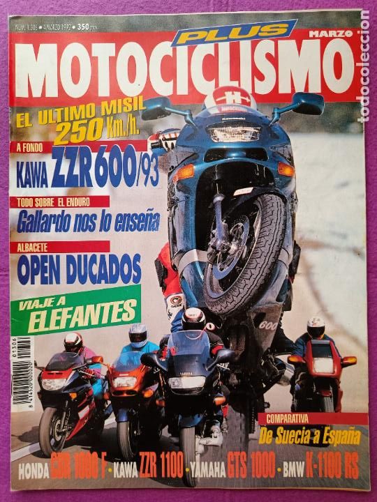 Autos und Motorr&auml;der: REVISTA MOTOCICLISMO PLUS N&ordm; 1306 A&Ntilde;O 1993 EL ULTIMO MISIL 250 KM/H KAWA ZZR 600/93