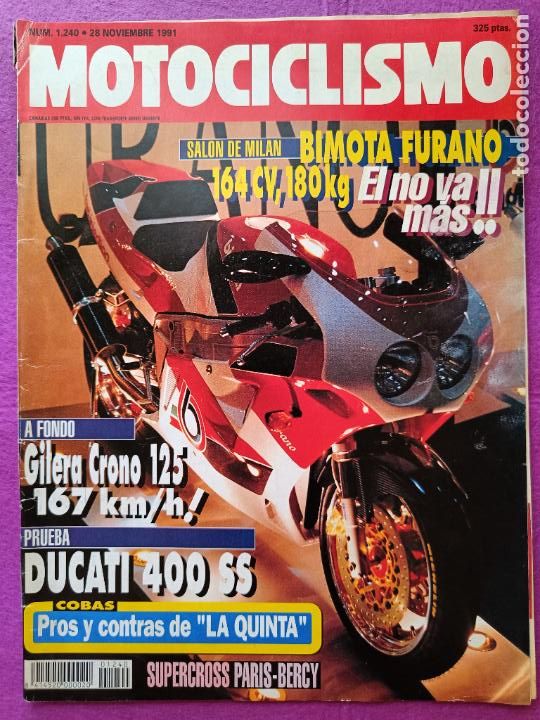 Autos und Motorr&auml;der: REVISTA MOTOCICLISMO N&ordm; 1240 A&Ntilde;O 1991 SALON DE MILAN BIMOTA FURANO 164 CV 180 KG EL NO VA MAS