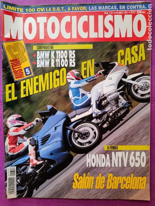 Autos und Motorr&auml;der: REVISTA MOTOCICLISMO N&ordm; 1317 A&Ntilde;O 1993 GP AUSTRIA COMPARATIVA BMW K 1100 RS BMW R 1100 RS