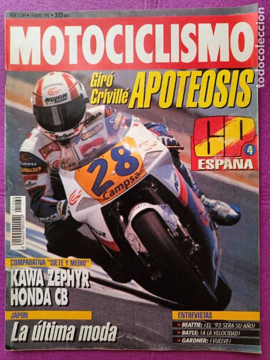 Autos und Motorr&auml;der: REVISTA MOTOCICLISMO N&ordm; 1264 A&Ntilde;O 1992 GP ESPA&Ntilde;A GIRO CRIVILLE APOTEOSIS