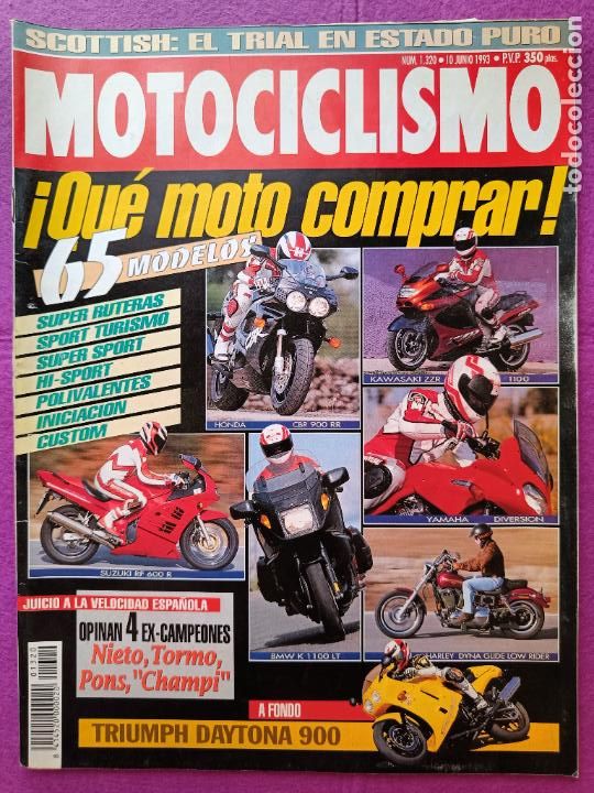 Autos und Motorr&auml;der: REVISTA MOTOCICLISMO N&ordm; 1320 A&Ntilde;O 1993 &iexcl;QUE MOTO COMPRAR! 65 MODELOS A FONDO TRIUMPH DAYTONA 900