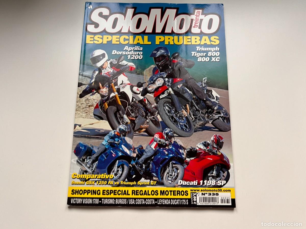 Carros e motociclos: SOLO MOTO TREINTA. N&ordm; 335. APRILIA DORSODURO 1200. TRIUMPH TIGER 800. LEER