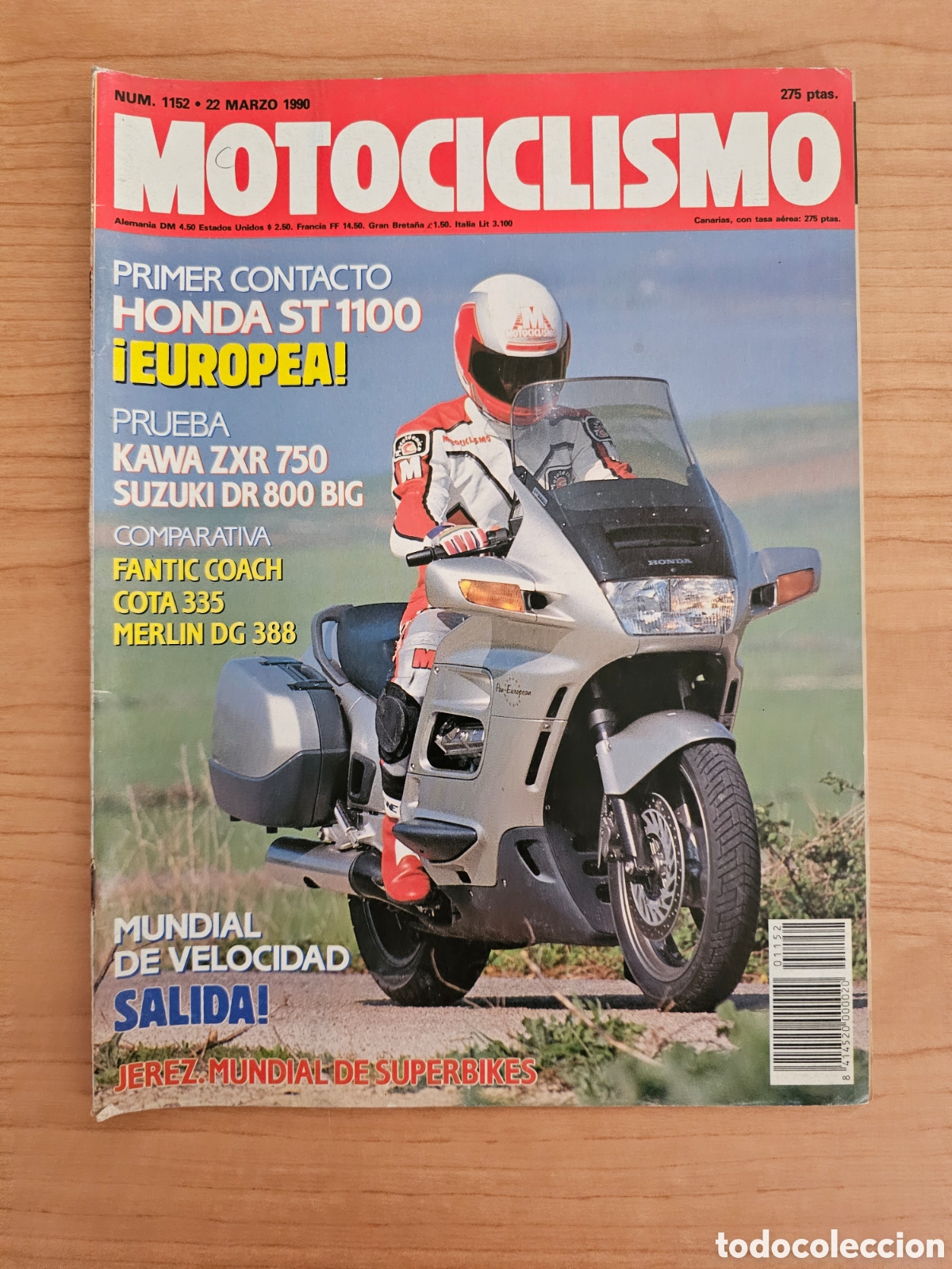 Autos und Motorr&auml;der: MOTOCICLISMO 1152 1990 HONDA ST 1100, KAWA ZXR 750, SUZUKI DR 800 BIG, FANTIC COACH, COTA 335