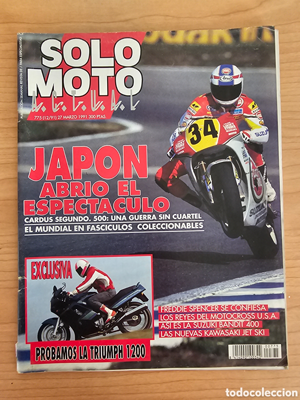 Autos und Motorr&auml;der: SOLO MOTO ACTUAL N.&ordm; 775 1991 TRIUMPH 1200, GP JAP&Oacute;N, FREDDIE SPENCER, SUZUKI BANDIT 400, SPENCER