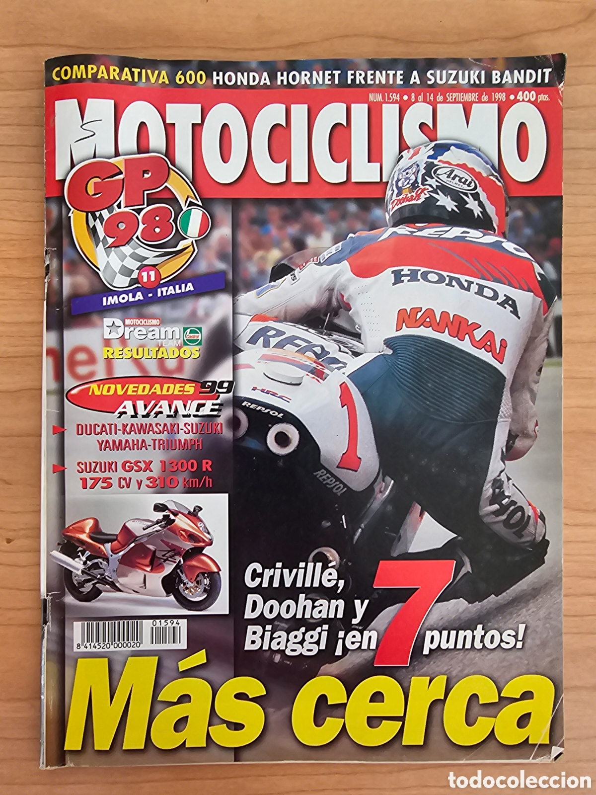 Autos und Motorr&auml;der: MOTOCICLISMO 1594 1998 SUZUKI GSX 1300 R, CRIVILLE, DOOHAN, BIAGGI, HONDA HORNET, SUZUKI BANDIT