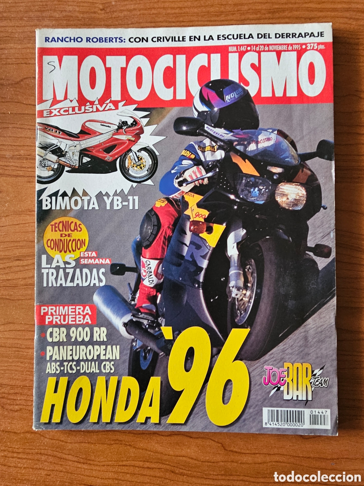 Voitures et Motocyclettes: MOTOCICLISMO 1447 1995 BIMOTA YB-11, HONDA CBR 900 RR, HONDA PANEUROPEAN, APRILIA RVS 400. RSR 125