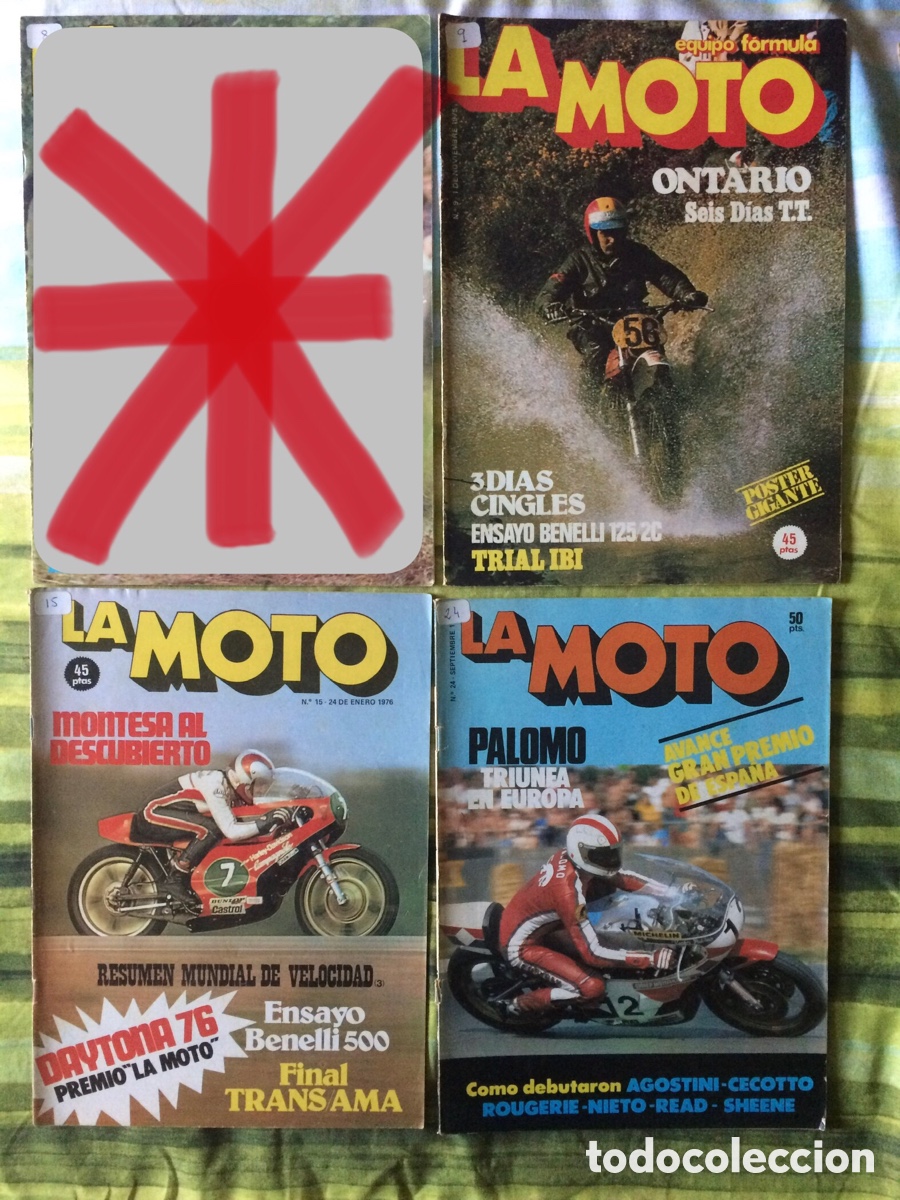 Carros e motociclos: Revistas La Moto, equipo f&oacute;rmula, a&ntilde;os 1975, 1976 y 1977, n&uacute;meros 5 - 9 - 15 - 24 - 25 - 31