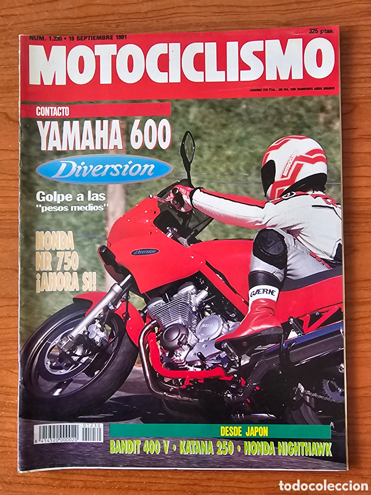 Voitures et Motocyclettes: MOTOCICLISMO 1230 1991 YAMAHGA 600 DIVERSION, HONDA NR 750. BANDIT 400 V, KATANA 250 HONDA NIGHTHAWK