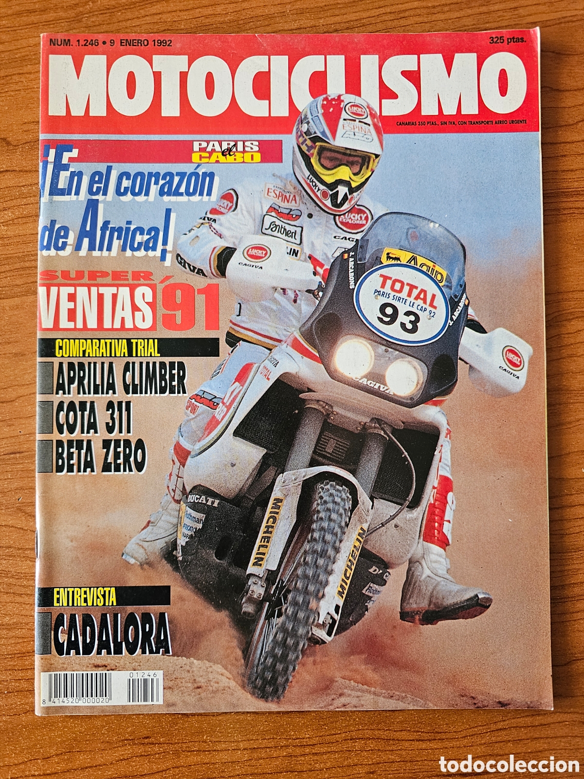 Voitures et Motocyclettes: MOTOCICLISMO 1246 1992 APRILIA CLIMBER, COTA 311, BETA ZERO, CADALORA, GAS GAS CONTACT, APRILIA AF-1