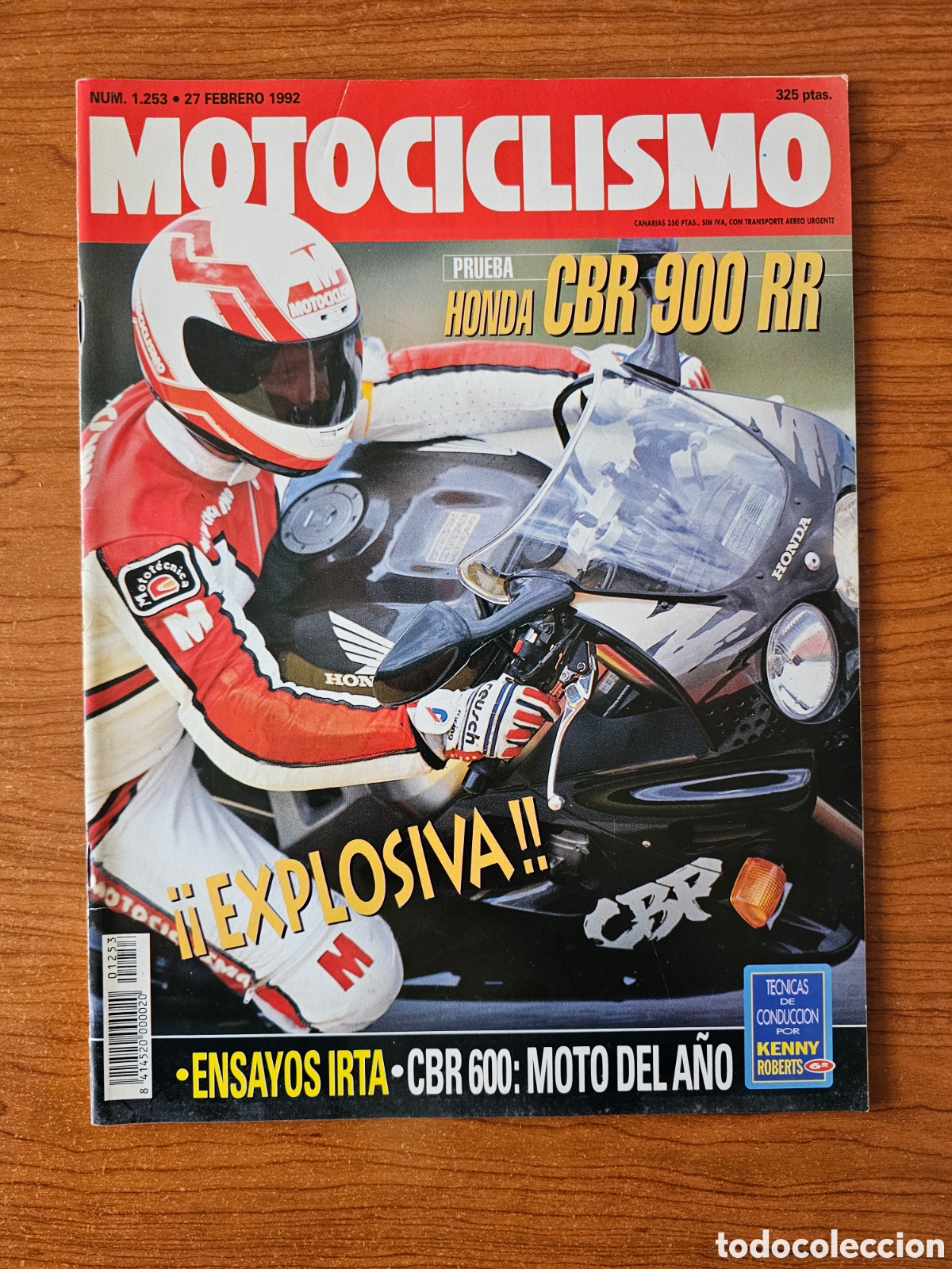 Voitures et Motocyclettes: MOTOCICLISMO 1253 1992 HONDA CBR 900 RR, JJ-COBAS MONOCIL&Iacute;NDRICA, COMPARATIVA CROSS 125