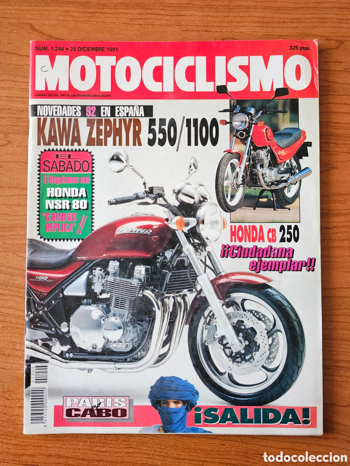 Voitures et Motocyclettes: MOTOCICLISMO 1244 1991 KAWA ZEPHYR. HONDA NSR. HONDA CB 250, KTM 125 ENDURO