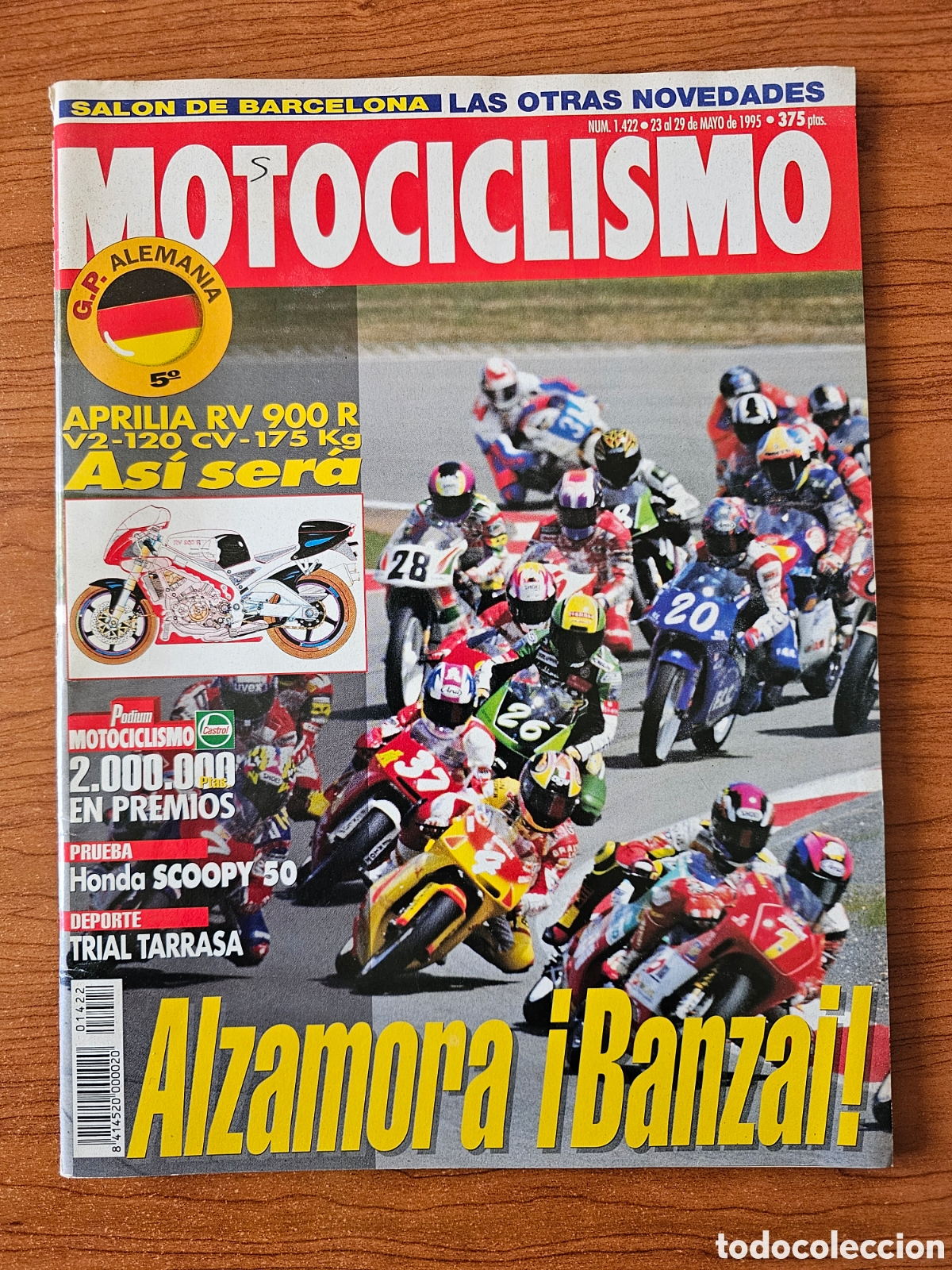 Voitures et Motocyclettes: MOTOCICLISMO 1422 1995 APRILIA RV 900 R. HONDA SCOOPY 50, M&Uuml;Z KOBRA 850, CBR 600 F