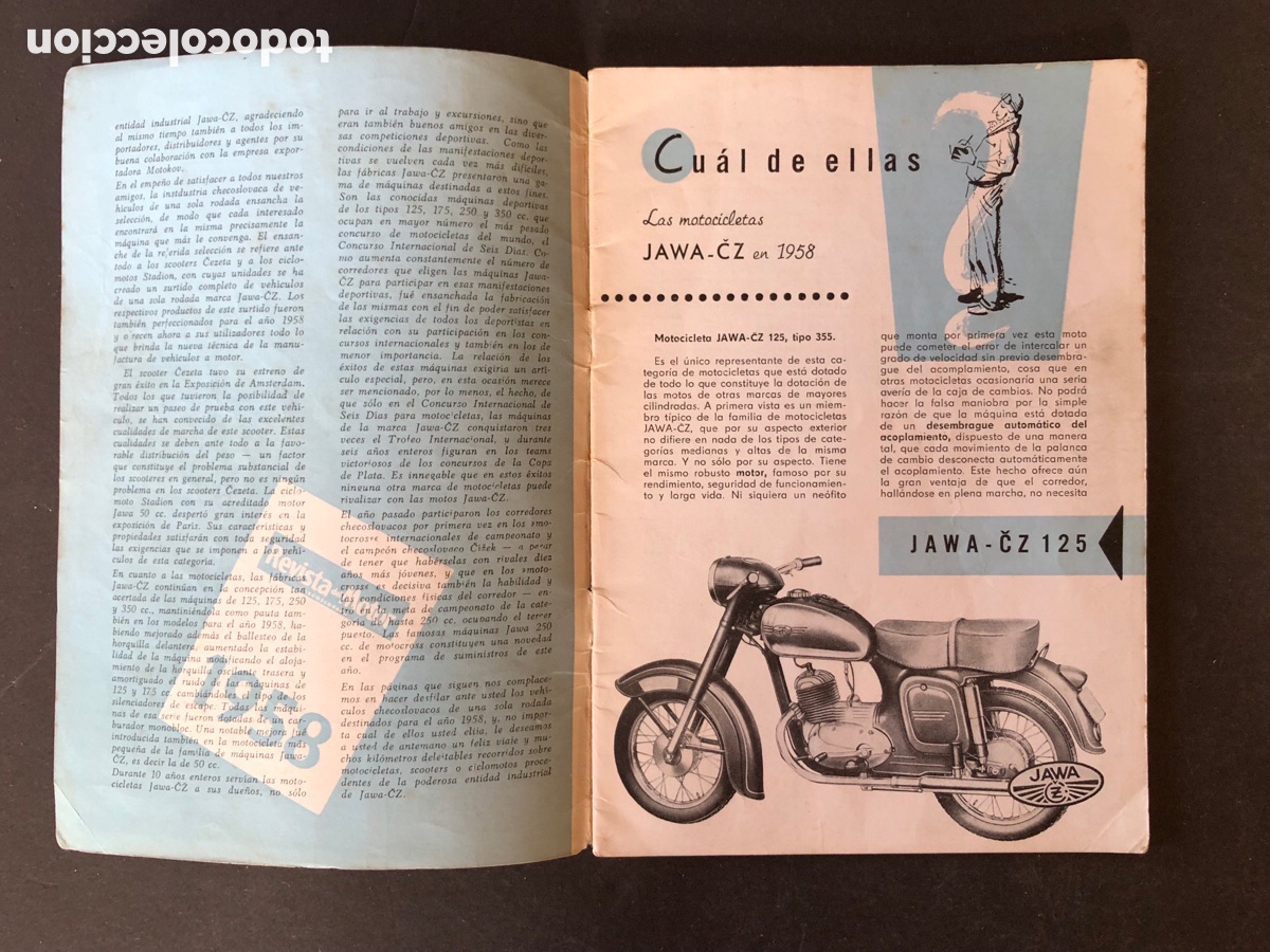 Coches y Motocicletas: JAWA MOTOCICLETAS - REVISTA MOTOR A&Ntilde;O 4 N&Uacute;MERO 1 - 1958 -