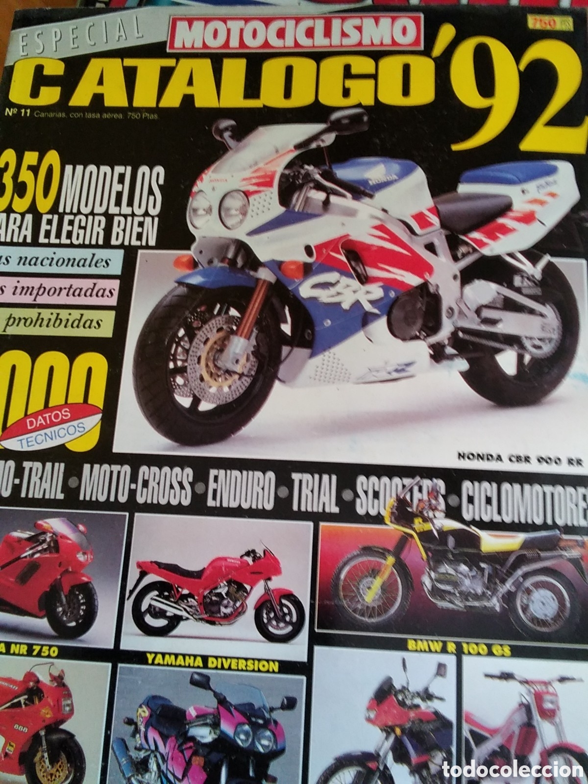 Voitures et Motocyclettes: Motociclismo catalogo 1992 n&uacute;mero 11
