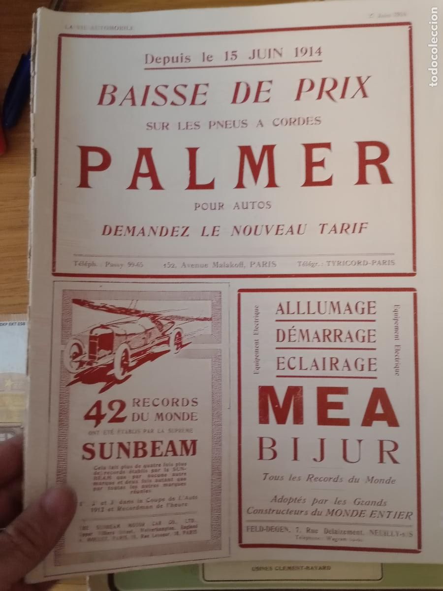 Autos und Motorr&auml;der: La Vie Automobile de 1914. Franc&eacute;s. Profundamente ilustrada. Revista antigua de autom&oacute;viles