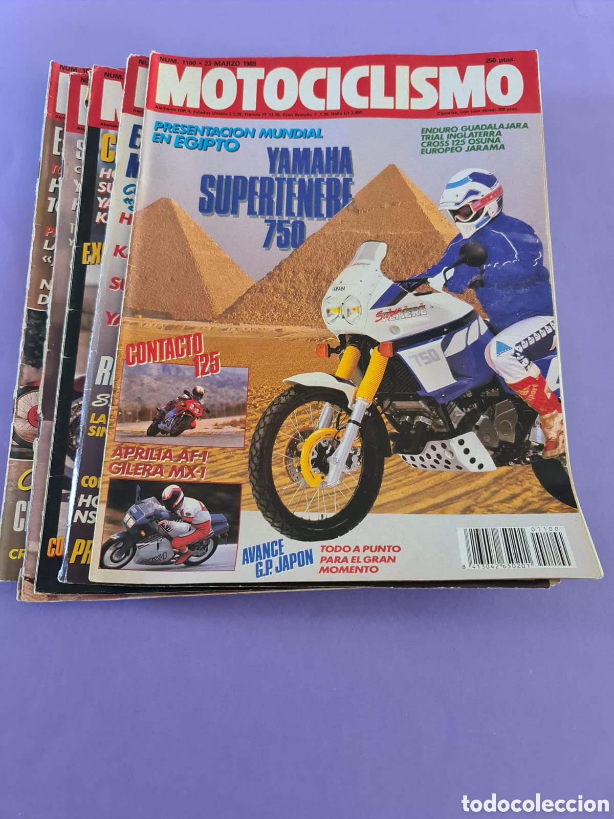 Voitures et Motocyclettes: Lote de 5 revistas Motociclismo, A&ntilde;o 1989