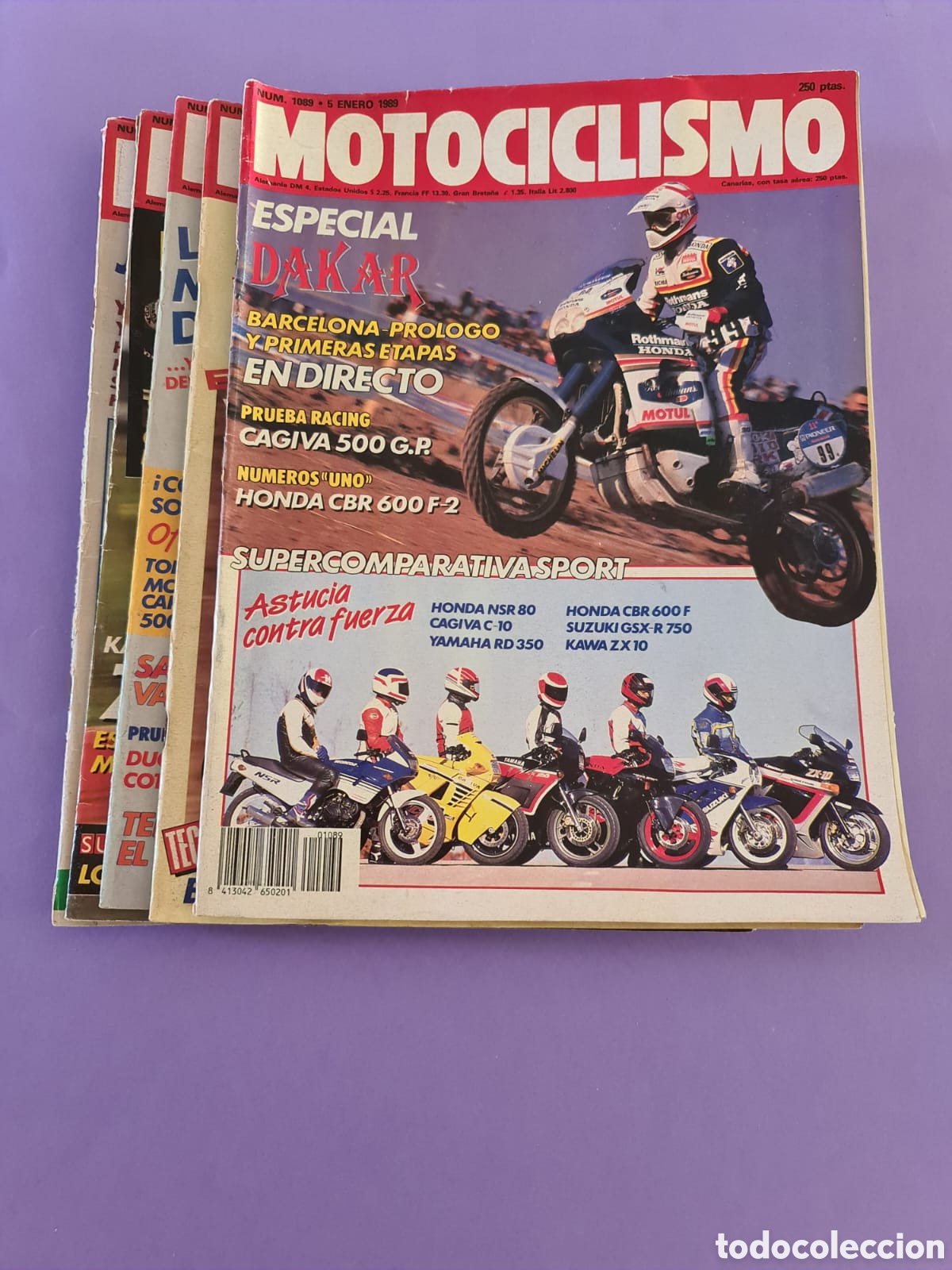 Voitures et Motocyclettes: Lote de 5 revistas Motociclismo, A&ntilde;o 1989