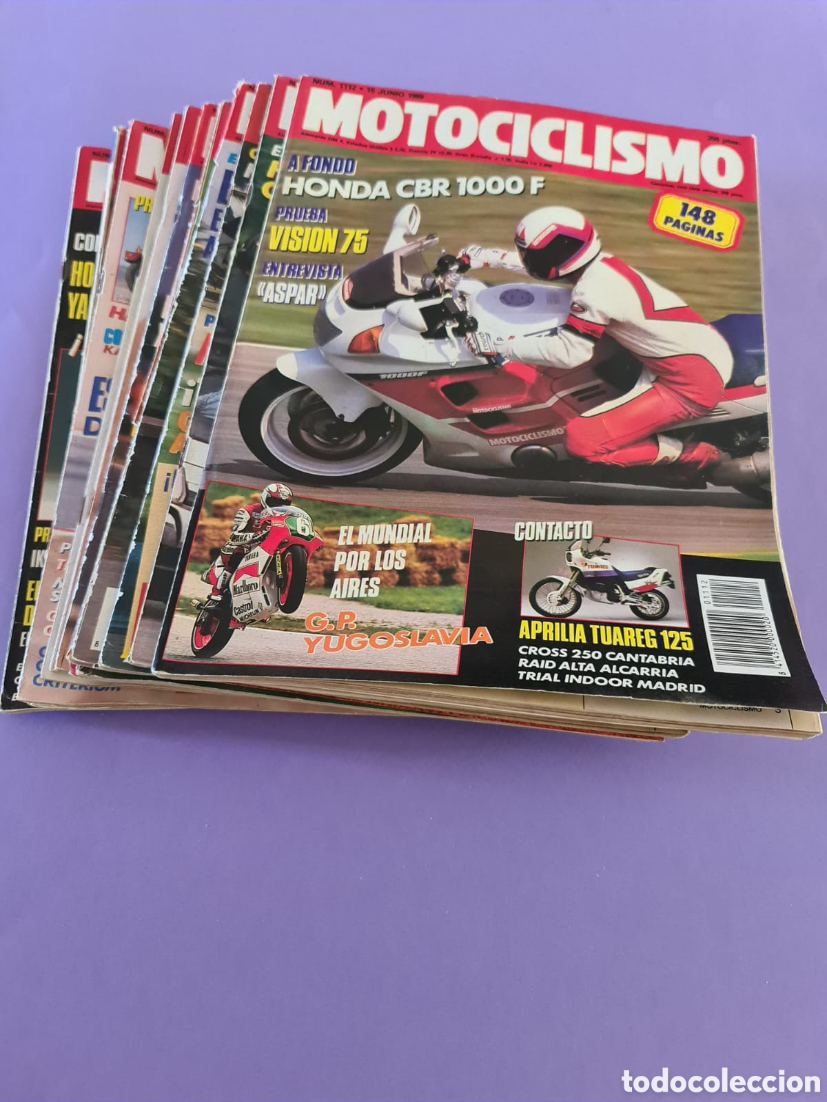 Voitures et Motocyclettes: Lote de 12 revistas, Motociclismo, A&ntilde;o 1989