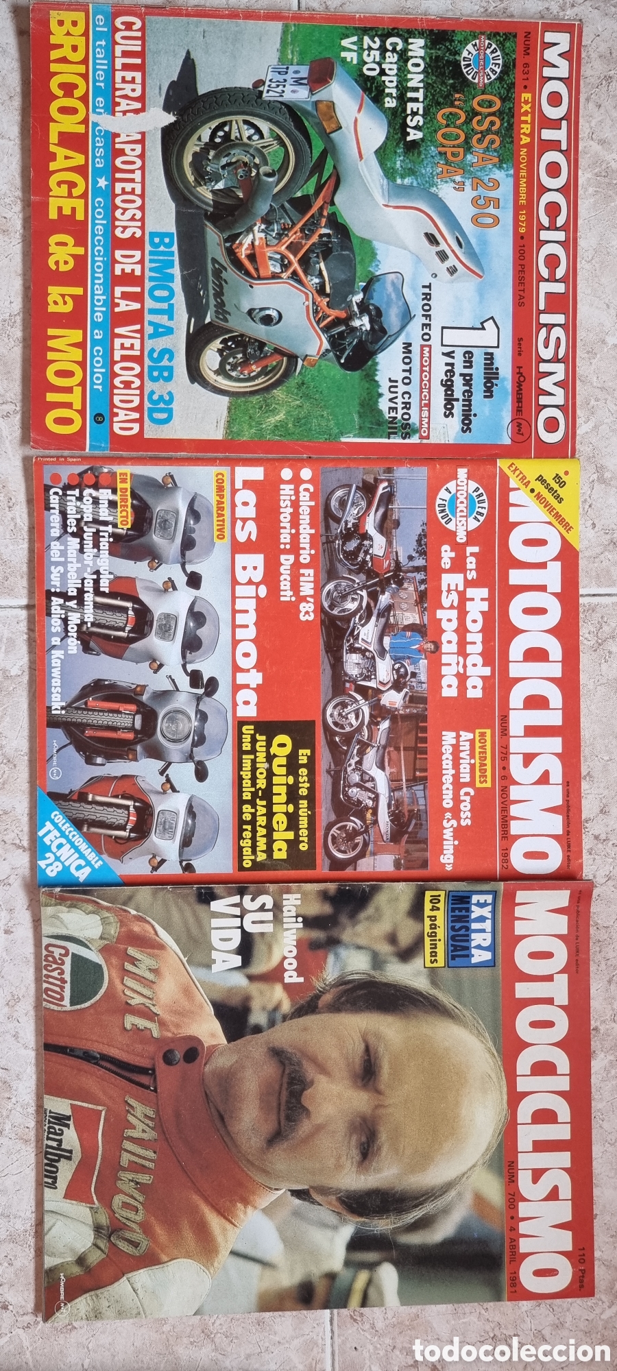 Voitures et Motocyclettes: 3 revistas Motociclismo 1979-81-82