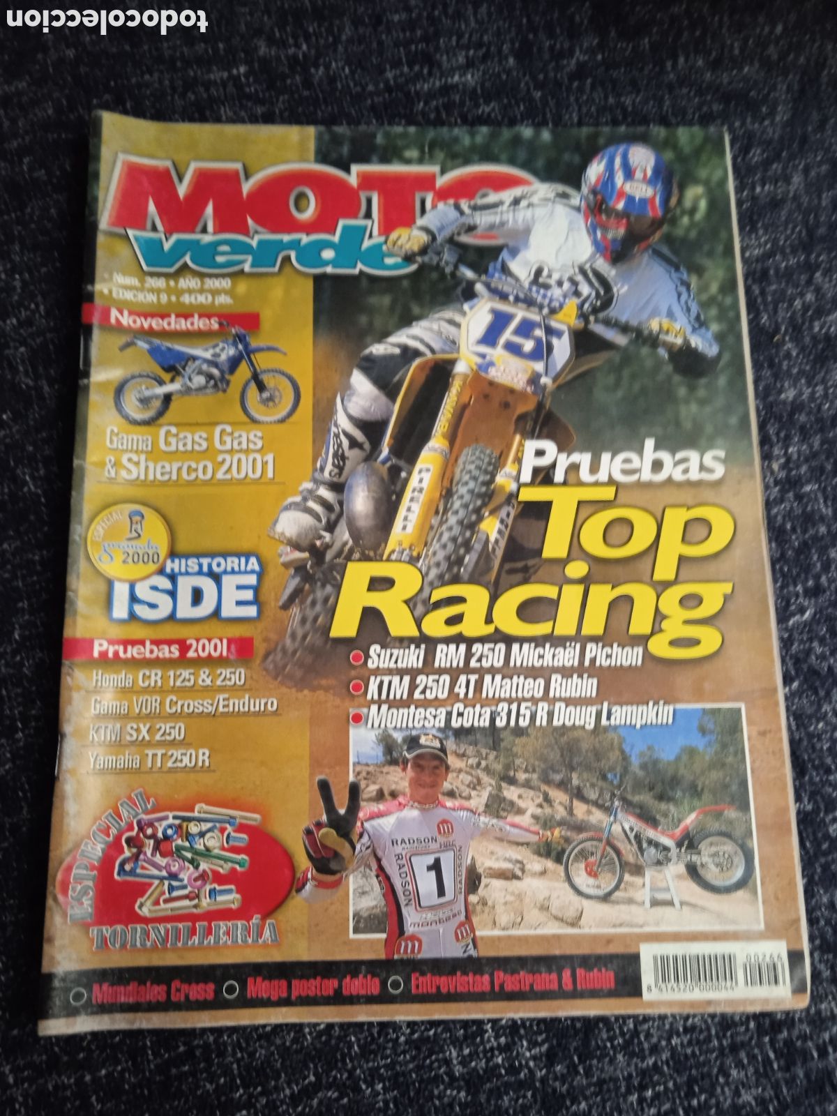 Coches y Motocicletas: MOTO VERDE N&ordm; 266 A&Ntilde;O 2000 -ENDURO, CROSS, TRIAL -HONDA CR 125. HONDA CR 250. - POSTER